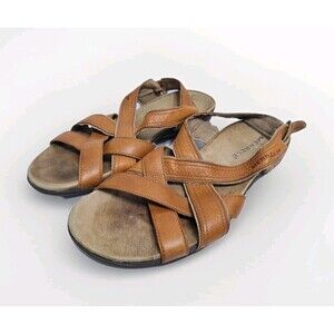Merrell Sandals Womens Size 9 Bassoon Tan Leather J46248 Strappy Slingback